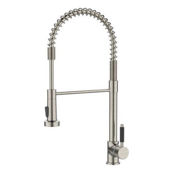 ALVEUS 1150886 - Grifo de fregadero con brazo flexible con ducha URBAN 47,1 cm acero inoxidable