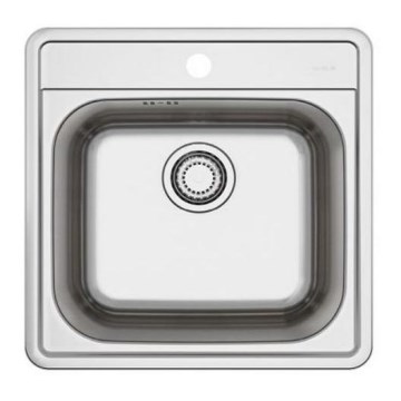 ALVEUS 1151258 - Fregadero de cocina MORE 50x49 cm acero mate/satén