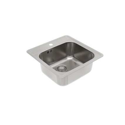 ALVEUS 1151258 - Fregadero de cocina MORE 50x49 cm acero mate/satén
