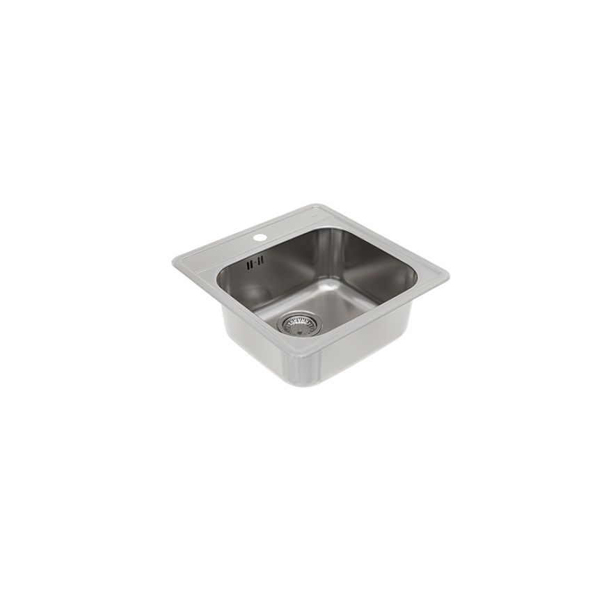 ALVEUS 1151258 - Fregadero de cocina MORE 50x49 cm acero mate/satén