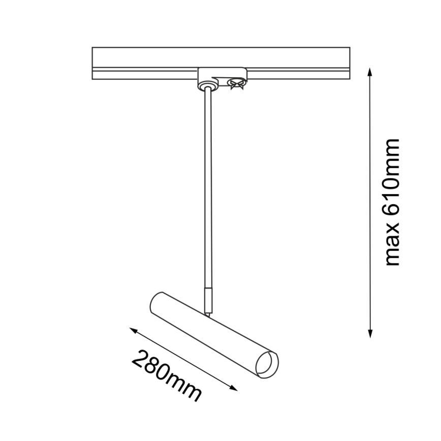 Amplex - Lámpara colgante para sistema de rieles 1xGU10-MR11/15W/230V negro/latón