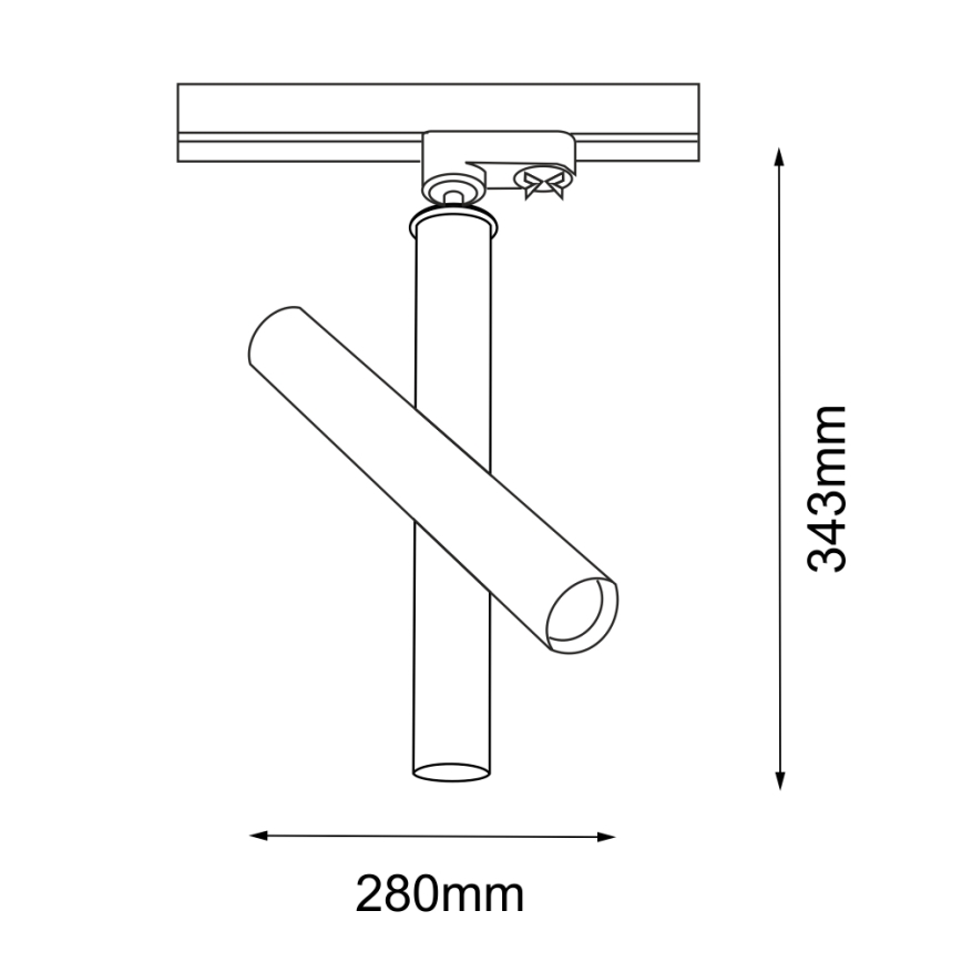 Amplex - Foco para sistema de rieles 1xGU10-MR11/15W/230V negro/latón