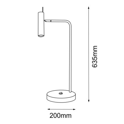 Amplex - Lámpara de mesa 1xGU10/15W/230V negro