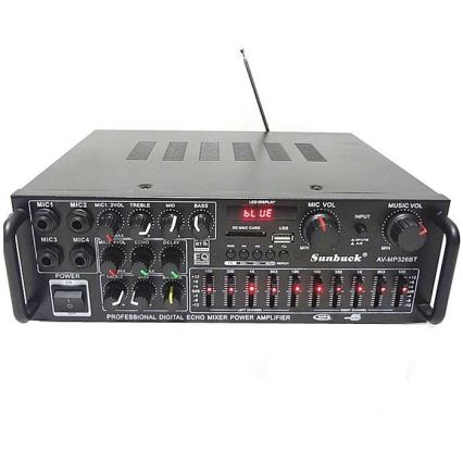 Amplificador con ecualizador y reproductor MP3 + mando a distancia