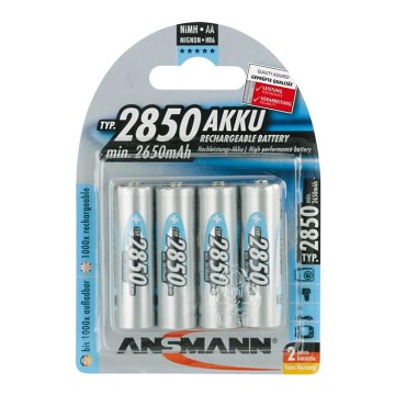 Ansmann 07522 Mignon AA - 4 pz baterías recargables NiMH/1,2V/2850mAh