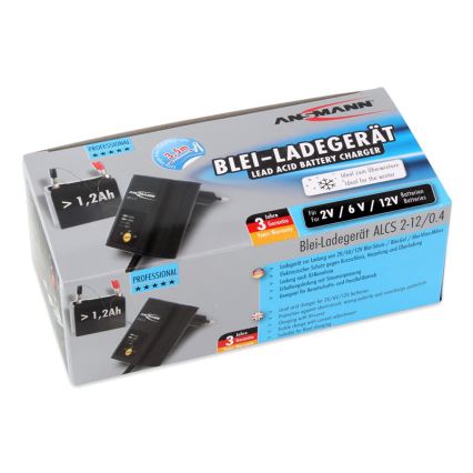 Ansmann 11496 - ALCS 2-12/0,4 - Cargador de baterías 2-12V/1,2-40Ah