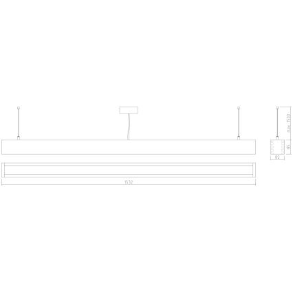 APLED - Lámpara colgante LED LOOK LED/48W/230V 4000K 150 cm roble