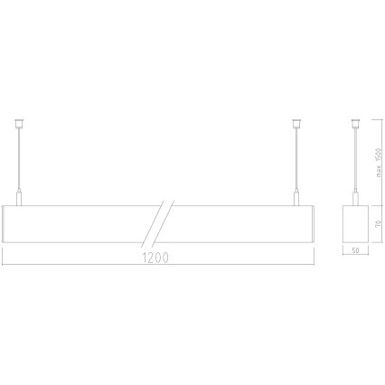 APLED - Lámpara de araña LED de cable LOOK LED/46W/230V 4000K 120 cm plata