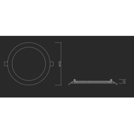 APLED - Lámpara empotrable de baño LED RONDO LED/18W/230V IP40 diá. 22,5 cm cromo mate