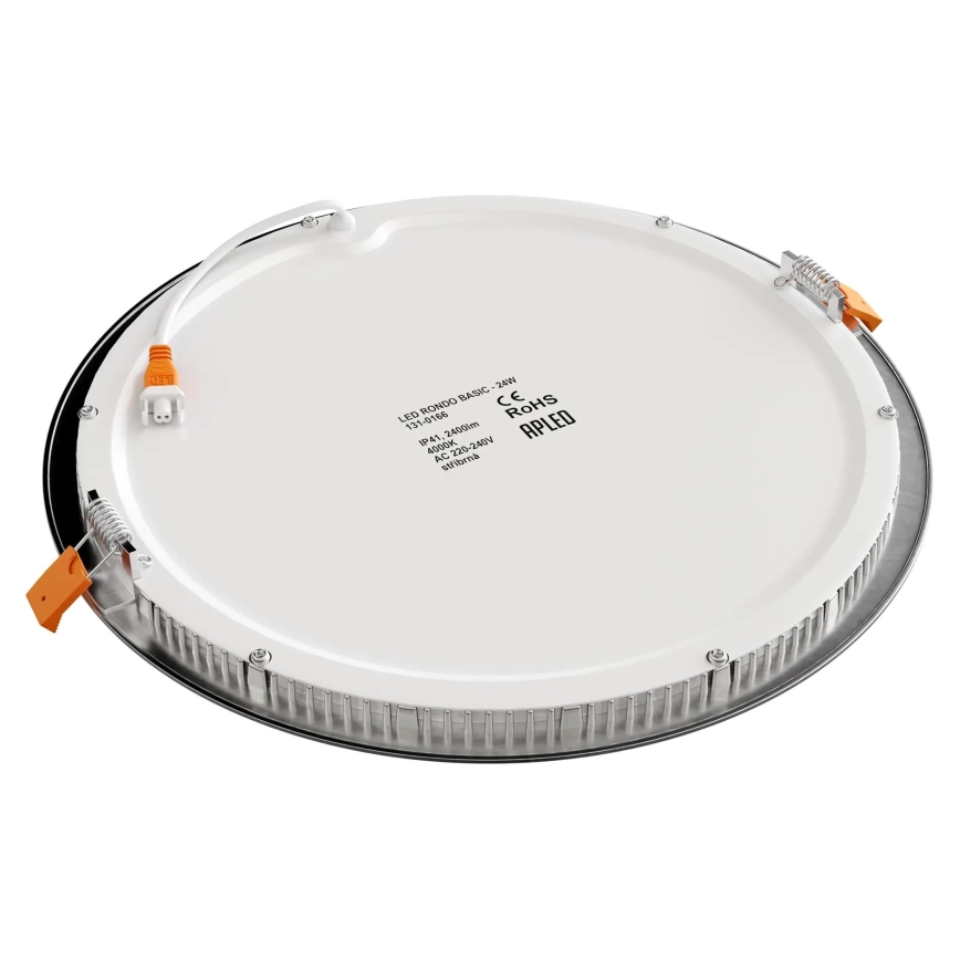 APLED - Lámpara empotrable de baño LED RONDO LED/24W/230V IP40 diá. 30 cm cromo mate