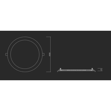 APLED - Lámpara empotrable de baño LED RONDO LED/24W/230V IP40 diá. 30 cm cromo mate
