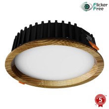 APLED - Lámpara empotrable LED RONDO WOODLINE LED/12W/230V 3000K diá. 20 cm ceniza madera maciza