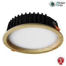 APLED - Lámpara empotrable LED RONDO WOODLINE LED/12W/230V 3000K diá. 20 cm pino madera maciza