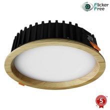 APLED - Lámpara empotrable LED RONDO WOODLINE LED/12W/230V 4000K diá. 20 cm pino madera maciza