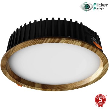 APLED - Lámpara empotrable LED RONDO WOODLINE LED/18W/230V 4000K diá. 26 cm ceniza madera maciza