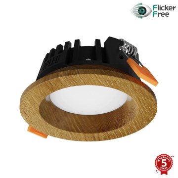 APLED - Lámpara empotrable LED RONDO WOODLINE LED/3W/230V 3000K diá. 9 cm roble madera maciza