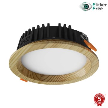 APLED - Lámpara empotrable LED RONDO WOODLINE LED/6W/230V 3000K diá. 15 cm pino madera maciza