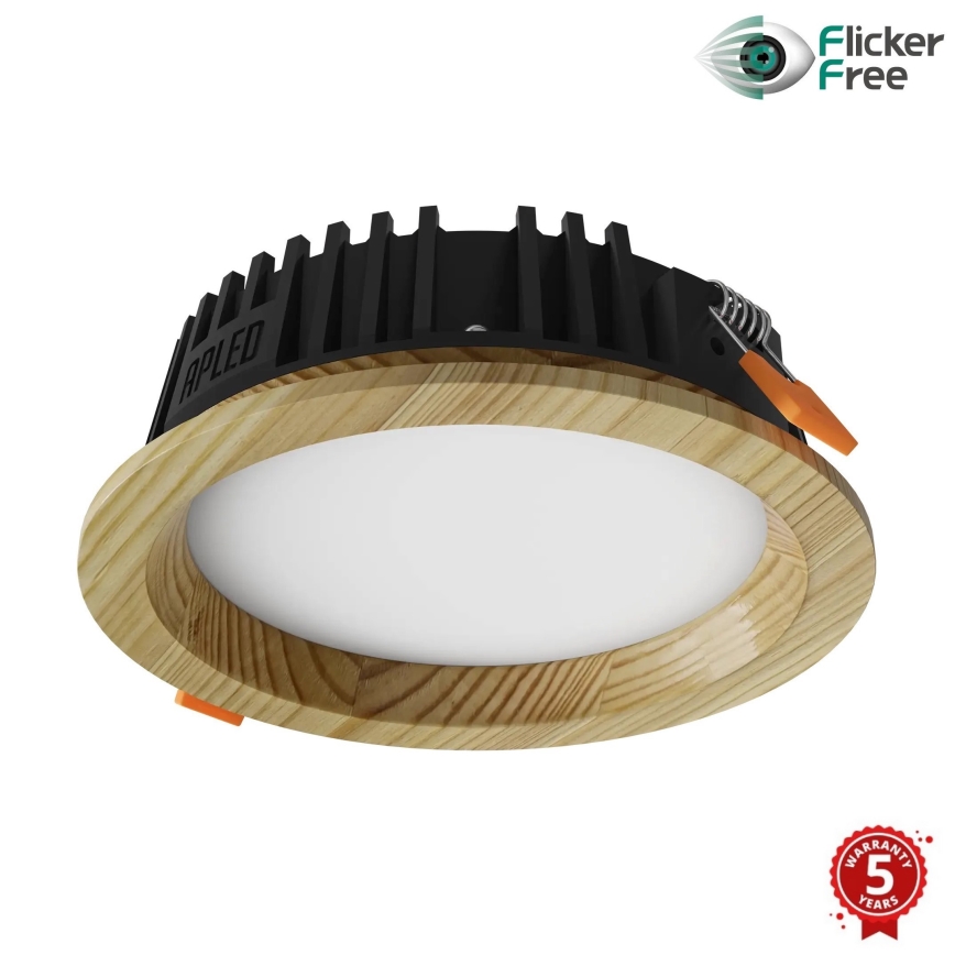 APLED - Lámpara empotrable LED RONDO WOODLINE LED/6W/230V 3000K diá. 15 cm pino madera maciza