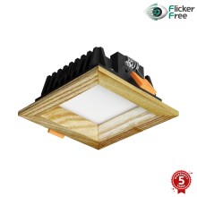 APLED - Lámpara empotrable LED SQUARE WOODLINE LED/3W/230V 3000K 9x9 cm ceniza madera maciza