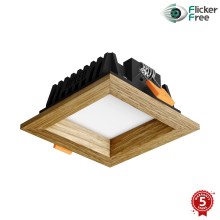 APLED - Lámpara empotrable LED SQUARE WOODLINE LED/3W/230V 3000K 9x9 cm roble madera maciza