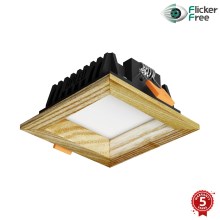 APLED - Lámpara empotrable LED SQUARE WOODLINE LED/3W/230V 4000K 9x9 cm ceniza madera maciza