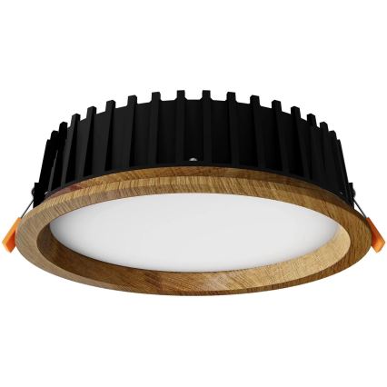 APLED - Lámpara empotrable LED RONDO WOODLINE LED/12W/230V 3000K diá. 20 cm roble madera maciza