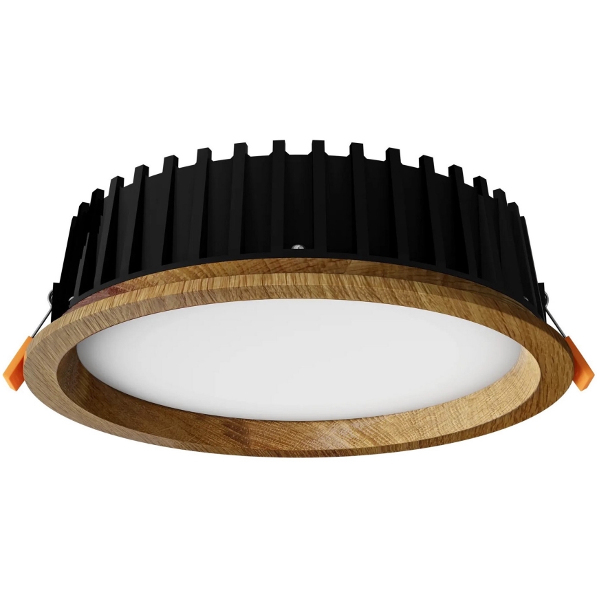 APLED - Lámpara empotrable LED RONDO WOODLINE LED/12W/230V 3000K diá. 20 cm roble madera maciza