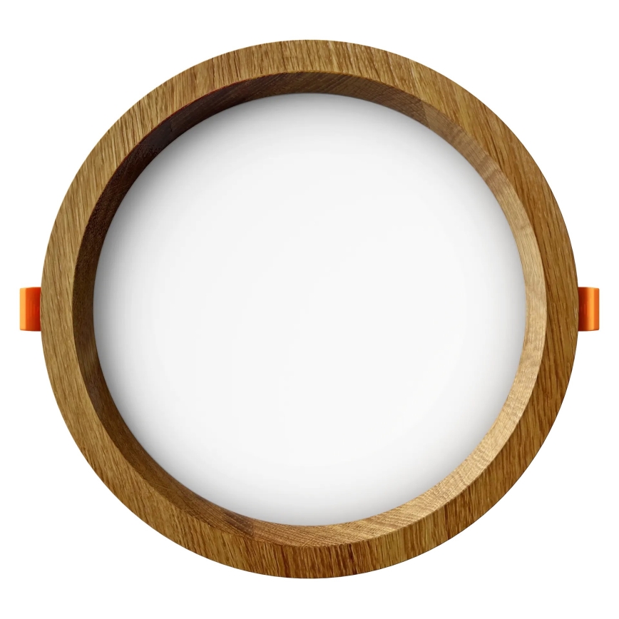 APLED - Lámpara empotrable LED RONDO WOODLINE LED/12W/230V 3000K diá. 20 cm roble madera maciza