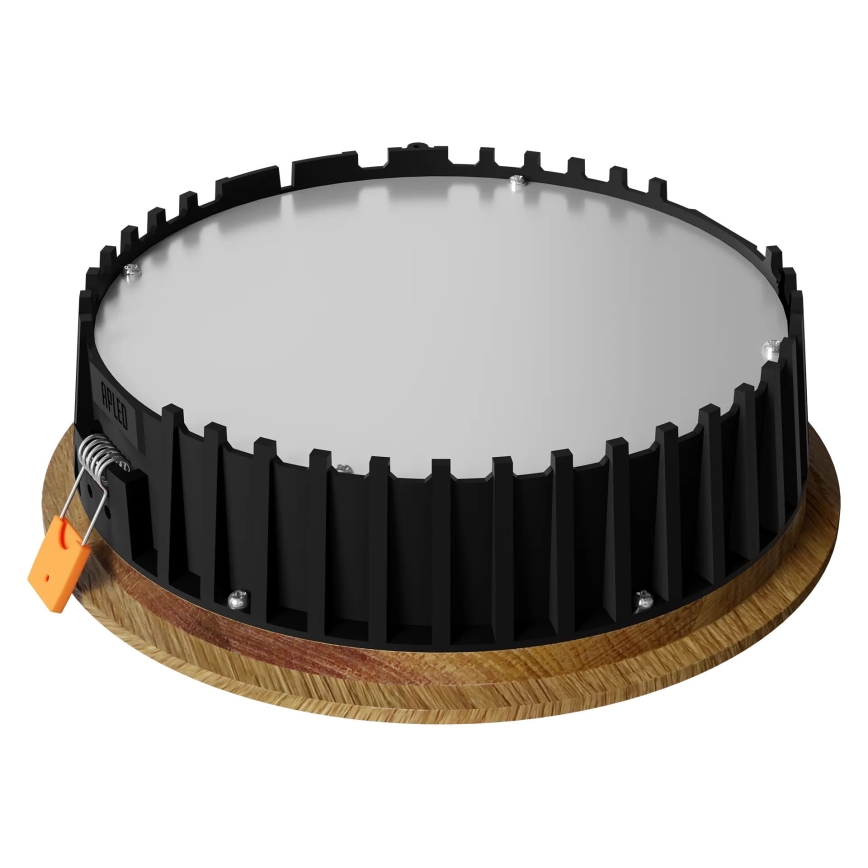 APLED - Lámpara empotrable LED RONDO WOODLINE LED/12W/230V 3000K diá. 20 cm roble madera maciza
