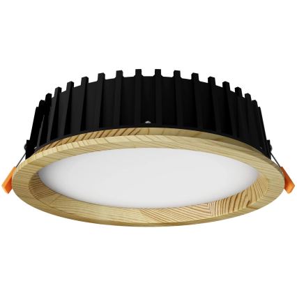 APLED - Lámpara empotrable LED RONDO WOODLINE LED/12W/230V 4000K diá. 20 cm pino madera maciza