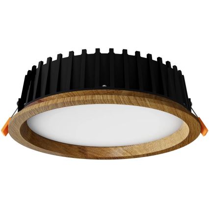 APLED - Lámpara empotrable LED RONDO WOODLINE LED/12W/230V 4000K diá. 20 cm roble madera maciza