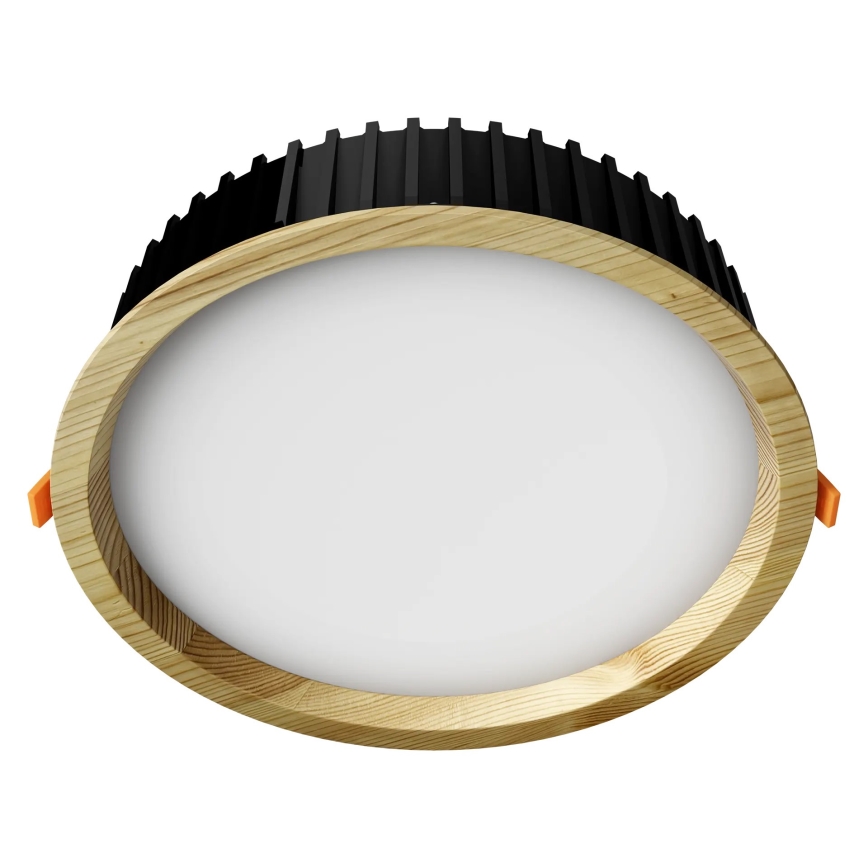 APLED - Lámpara empotrable LED RONDO WOODLINE LED/18W/230V 3000K diá. 26 cm pino madera maciza