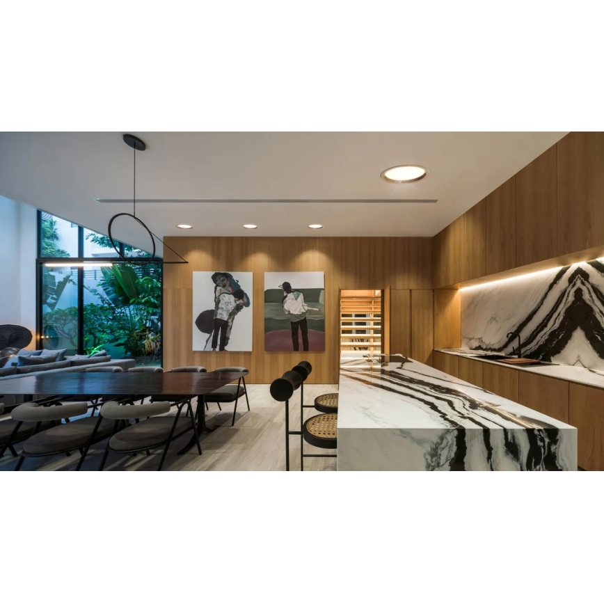 APLED - Lámpara empotrable LED RONDO WOODLINE LED/18W/230V 3000K diá. 26 cm roble madera maciza