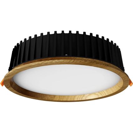 APLED - Lámpara empotrable LED RONDO WOODLINE LED/18W/230V 3000K diá. 26 cm roble madera maciza