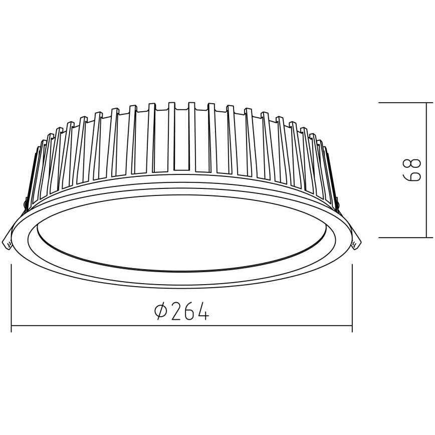 APLED - Lámpara empotrable LED RONDO WOODLINE LED/18W/230V 3000K diá. 26 cm roble madera maciza