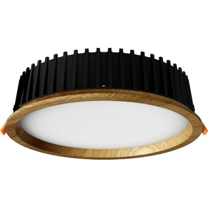 APLED - Lámpara empotrable LED RONDO WOODLINE LED/18W/230V 4000K diá. 26 cm roble madera maciza