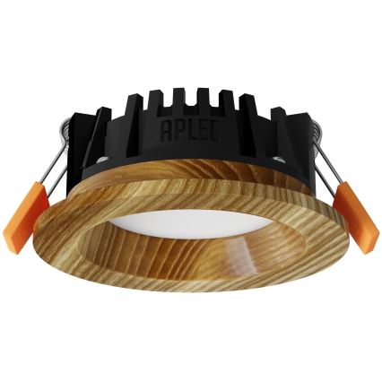 APLED - Lámpara empotrable LED RONDO WOODLINE LED/3W/230V 3000K diá. 9 cm ceniza madera maciza