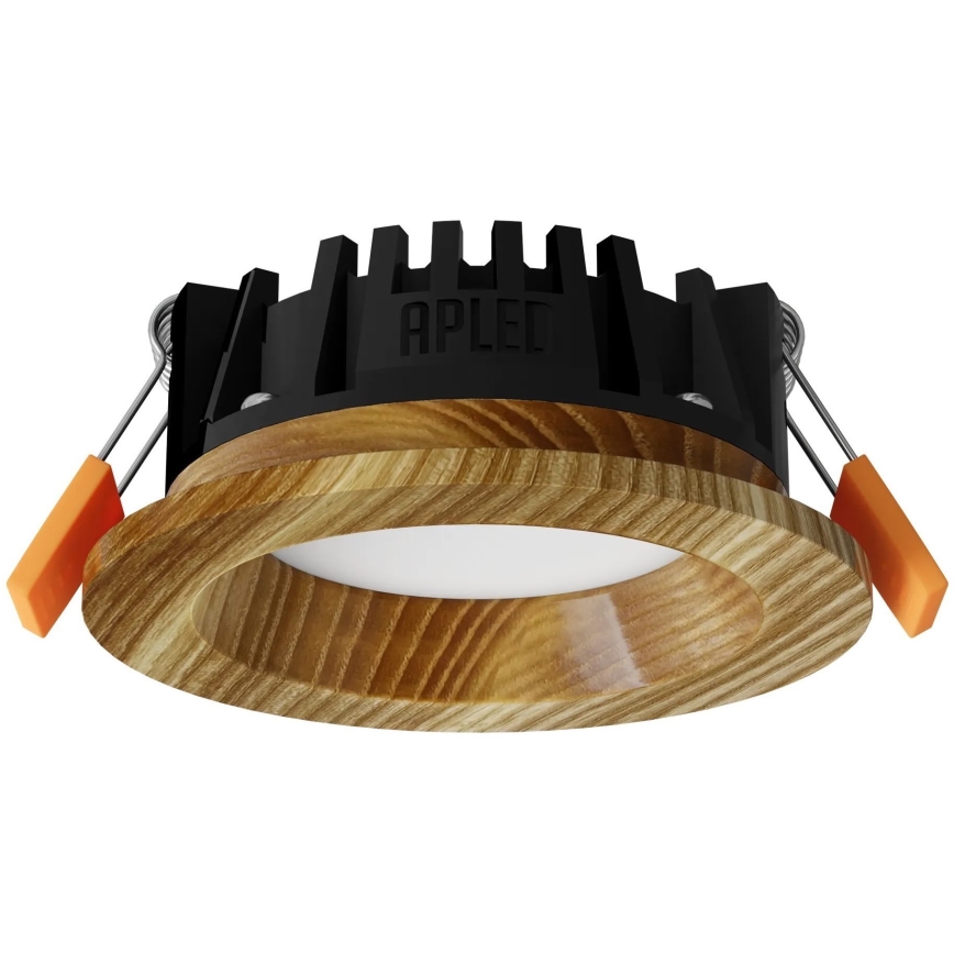 APLED - Lámpara empotrable LED RONDO WOODLINE LED/3W/230V 3000K diá. 9 cm ceniza madera maciza