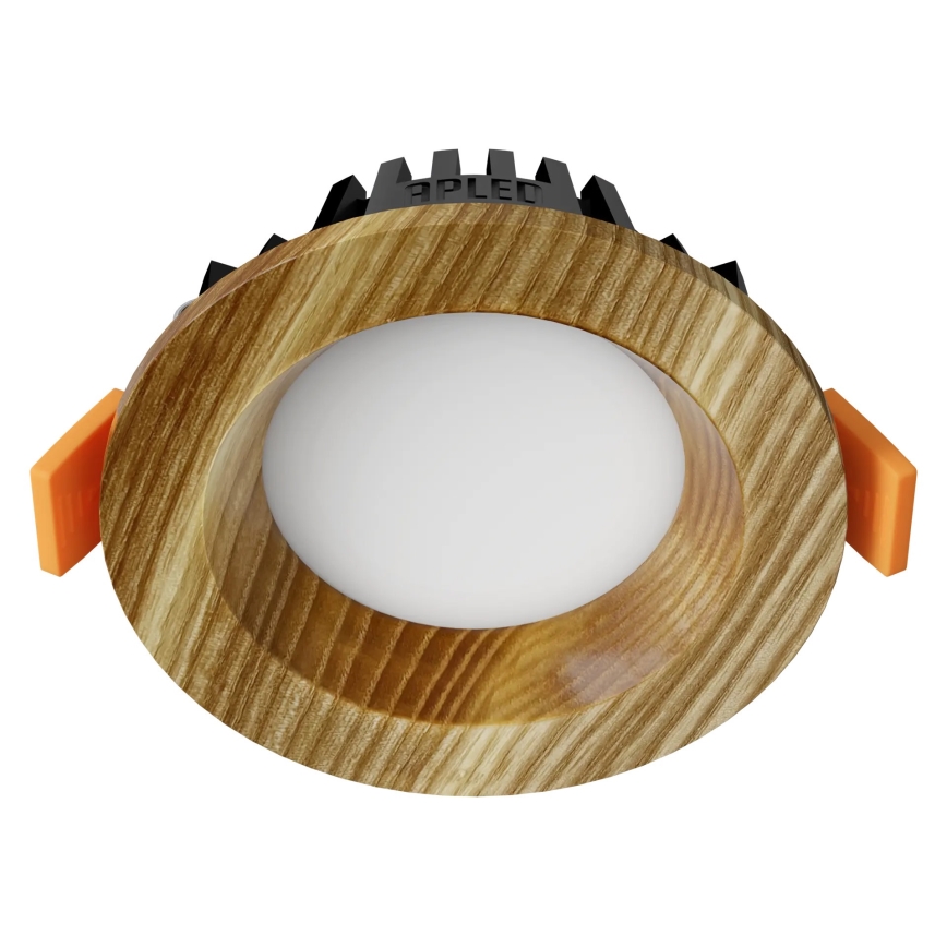 APLED - Lámpara empotrable LED RONDO WOODLINE LED/3W/230V 3000K diá. 9 cm ceniza madera maciza