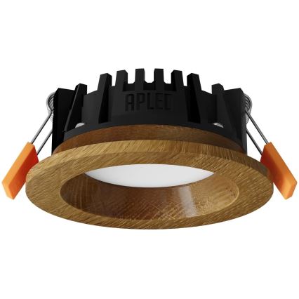 APLED - Lámpara empotrable LED RONDO WOODLINE LED/3W/230V 3000K diá. 9 cm roble madera maciza