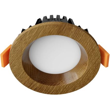 APLED - Lámpara empotrable LED RONDO WOODLINE LED/3W/230V 3000K diá. 9 cm roble madera maciza