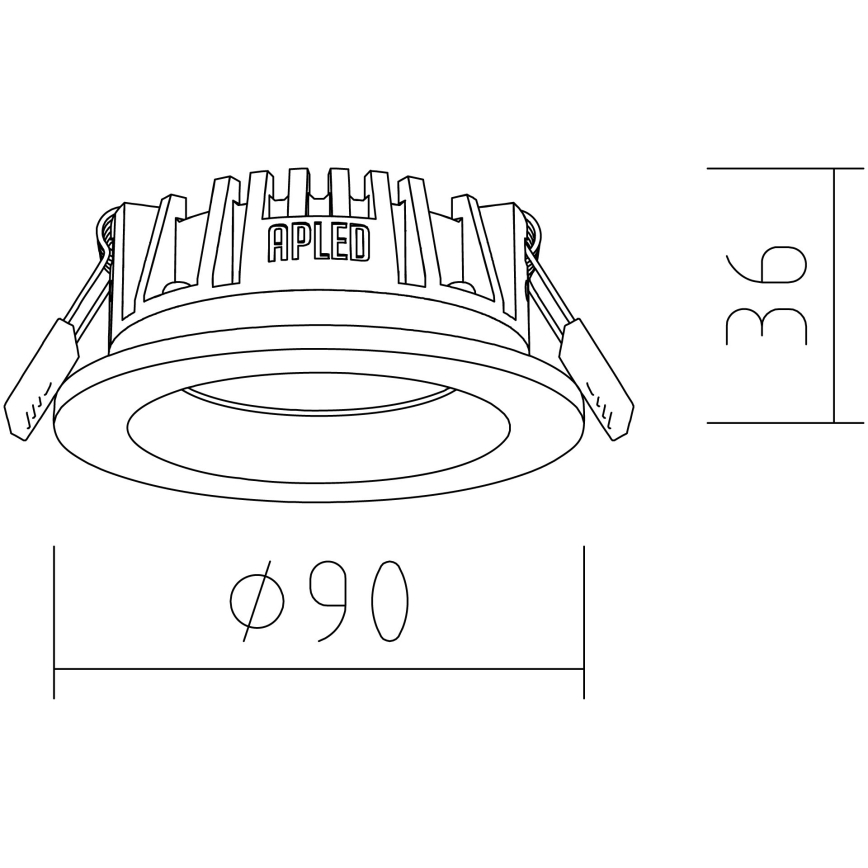 APLED - Lámpara empotrable LED RONDO WOODLINE LED/3W/230V 3000K diá. 9 cm roble madera maciza