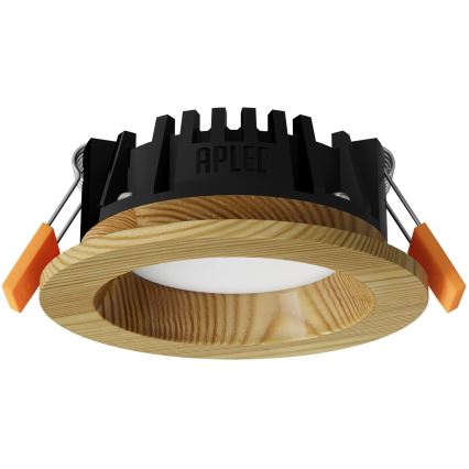 APLED - Lámpara empotrable LED RONDO WOODLINE LED/3W/230V 4000K diá. 9 cm pino madera maciza