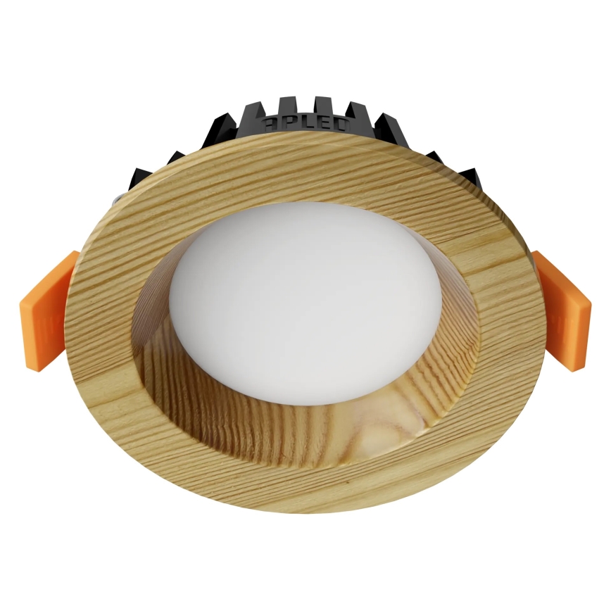 APLED - Lámpara empotrable LED RONDO WOODLINE LED/3W/230V 4000K diá. 9 cm pino madera maciza