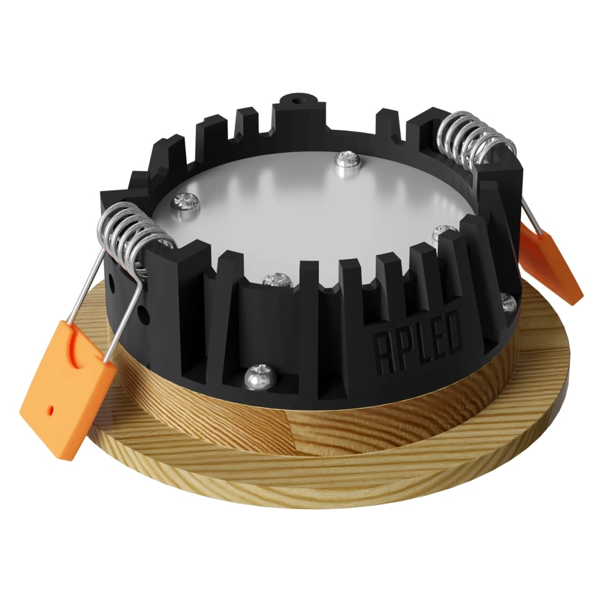 APLED - Lámpara empotrable LED RONDO WOODLINE LED/3W/230V 4000K diá. 9 cm pino madera maciza