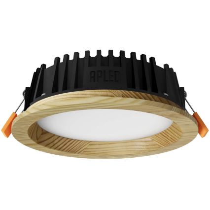 APLED - Lámpara empotrable LED RONDO WOODLINE LED/6W/230V 3000K diá. 15 cm pino madera maciza