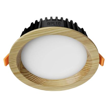 APLED - Lámpara empotrable LED RONDO WOODLINE LED/6W/230V 3000K diá. 15 cm pino madera maciza