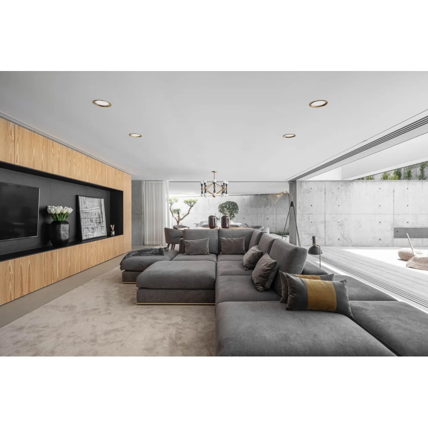 APLED - Lámpara empotrable LED RONDO WOODLINE LED/6W/230V 4000K diá. 15 cm ceniza madera maciza