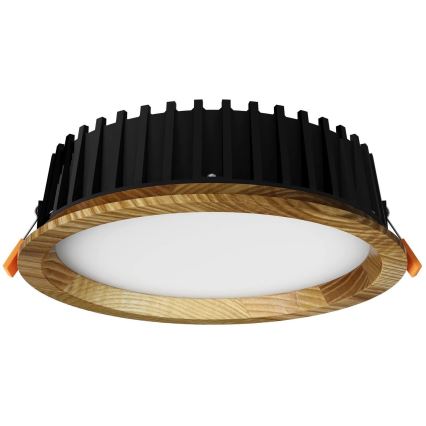 APLED - Lámpara empotrable LED RONDO WOODLINE LED/6W/230V 4000K diá. 15 cm ceniza madera maciza