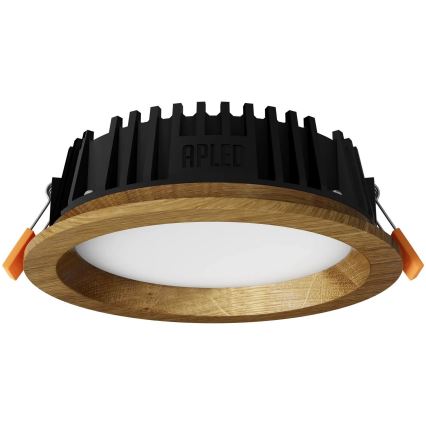 APLED - Lámpara empotrable LED RONDO WOODLINE LED/6W/230V 4000K diá. 15 cm roble madera maciza